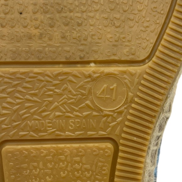 Johnny Was Silver Metallic Floral Embroidered Elysia Espadrilles Size 41 - Picture 7 of 10